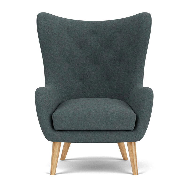 Form Blue Grey Fabric / Oak