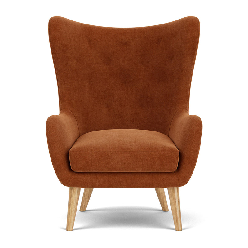 Moss Rust Fabric / Oak