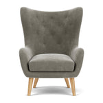 Planet Grey Green Fabric / Oak