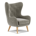 Planet Grey Green Fabric / Oak