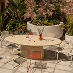 Azzura Dining Table (Travertine Finish, 240cm)