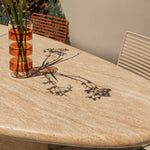 Azzura Dining Table (Travertine Finish, 240cm)