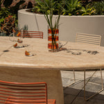 Azzura Dining Table (Travertine Finish, 240cm)