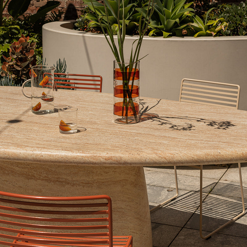 Azzura Dining Table (Travertine Finish, 240cm)
