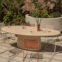 Azzurra Dining Table (Travertine Finish, 240cm) - Azzurra Dining Table (Travertine Finish, 240cm)