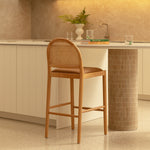 Capri Leather Arch Bar Stool