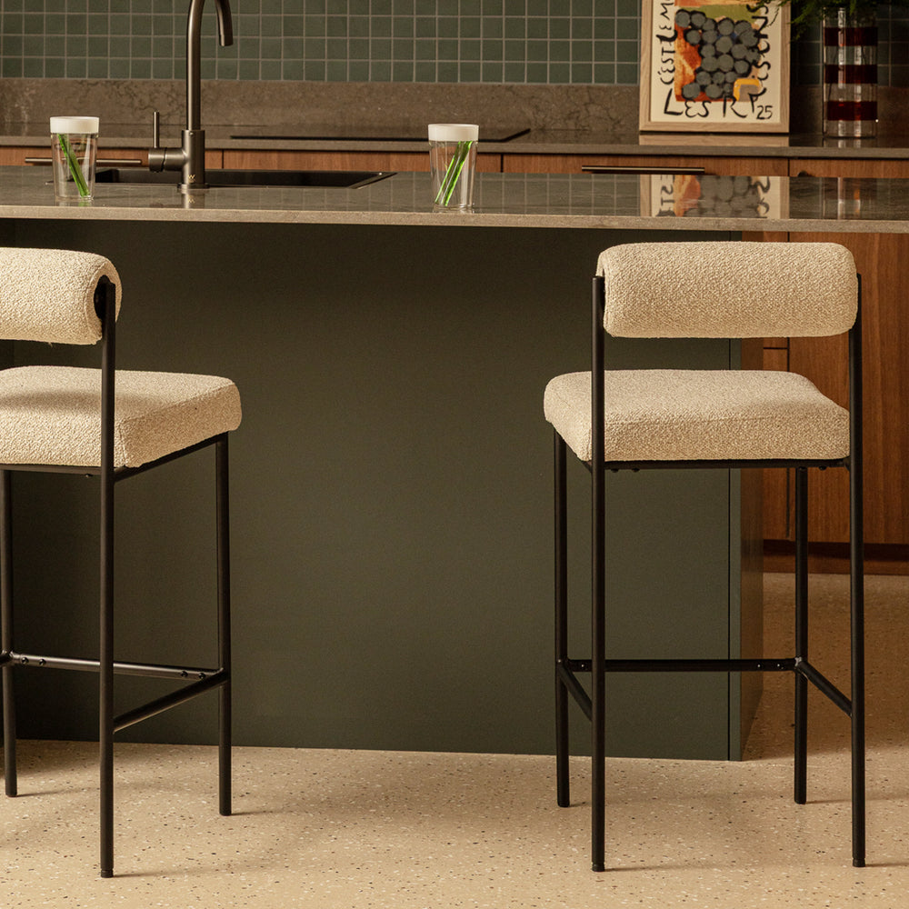 Mateo Boucle Bar Stool