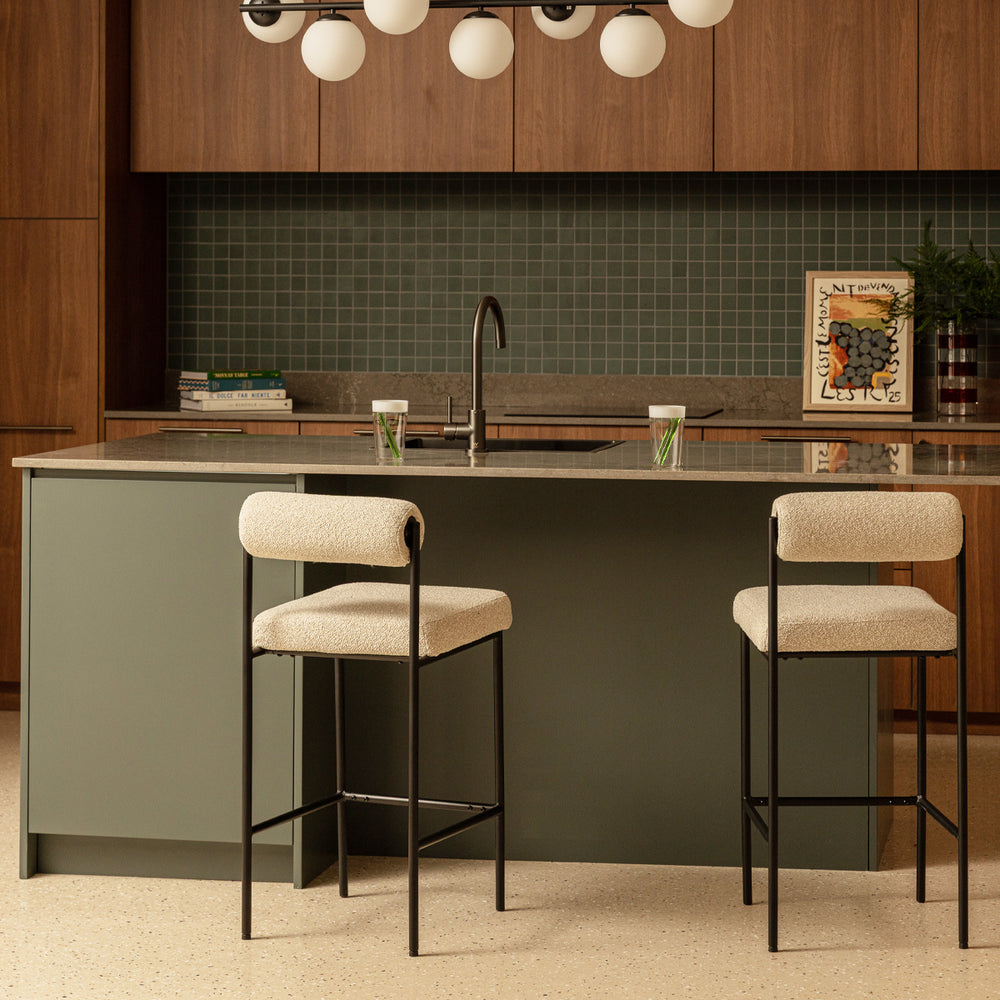 Mateo Boucle Bar Stool