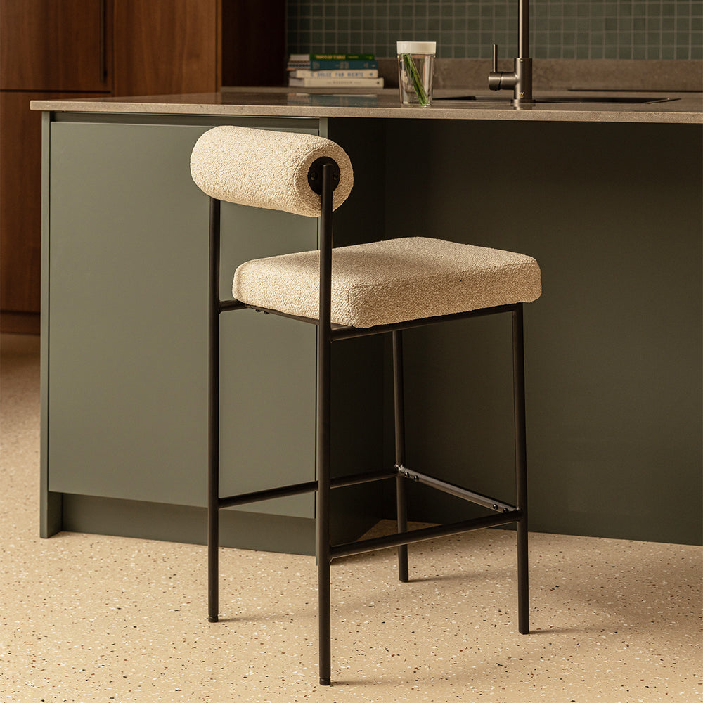 Mateo Boucle Bar Stool