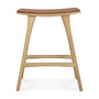 Osso Leather Counter Stool - Oak / Cognac Leather