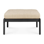 Jack Outdoor Fabric Footstool (Teak Black, Natural)