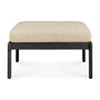 Jack Outdoor Fabric Footstool (Teak Black, Natural) - Jack Outdoor Fabric Footstool (Teak Black, Natural)