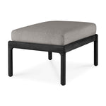 Jack Outdoor Fabric Footstool (Teak Black, Mocha)