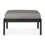 Jack Outdoor Fabric Footstool (Teak Black, Mocha) - Jack Outdoor Fabric Footstool (Teak Black, Mocha)
