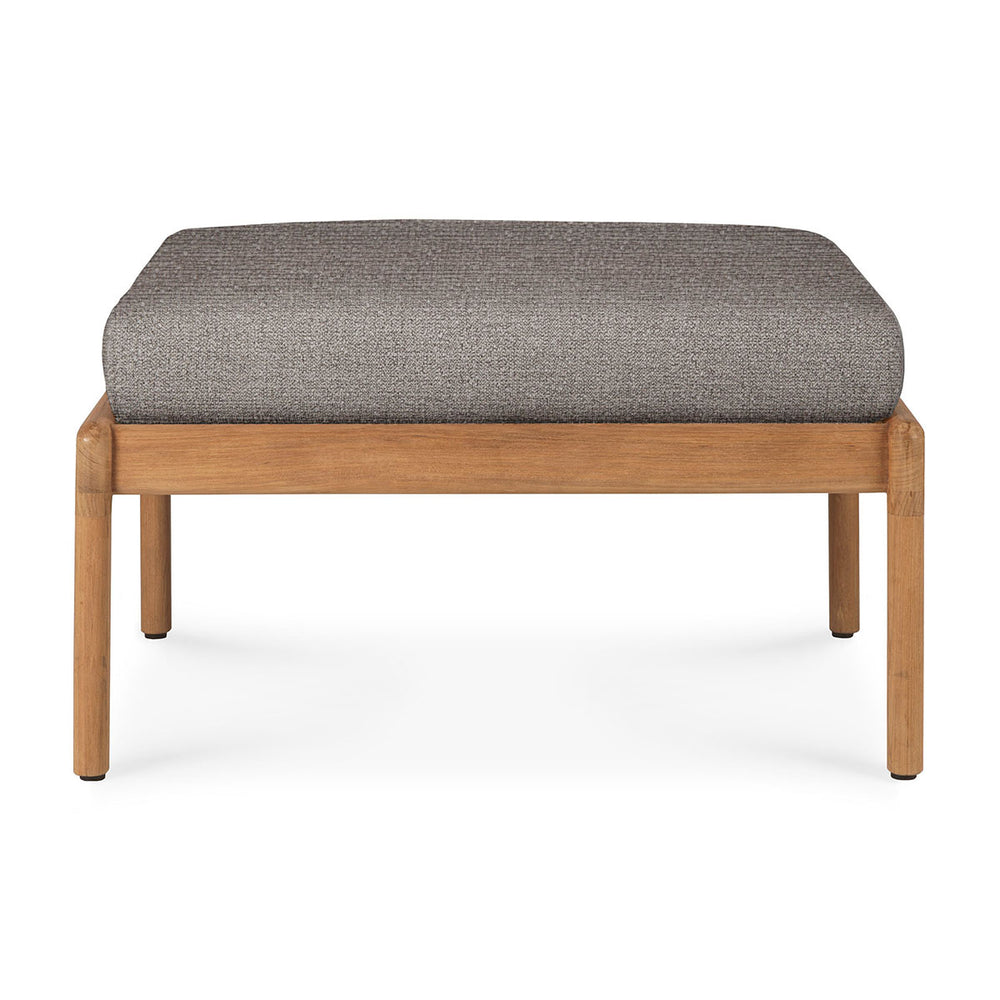 Jack Outdoor Fabric Footstool (Teak, Mocha)