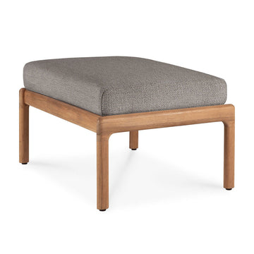 Jack Outdoor Fabric Footstool (Teak, Mocha)