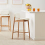 Lando Fabric Bar Stool - Cream Weave / Oak