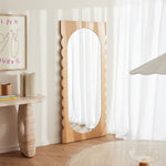 Azzurra Oak Floor Mirror