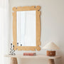 Nikita Textured Oak Wall Mirror - Nikita Textured Oak Wall Mirror