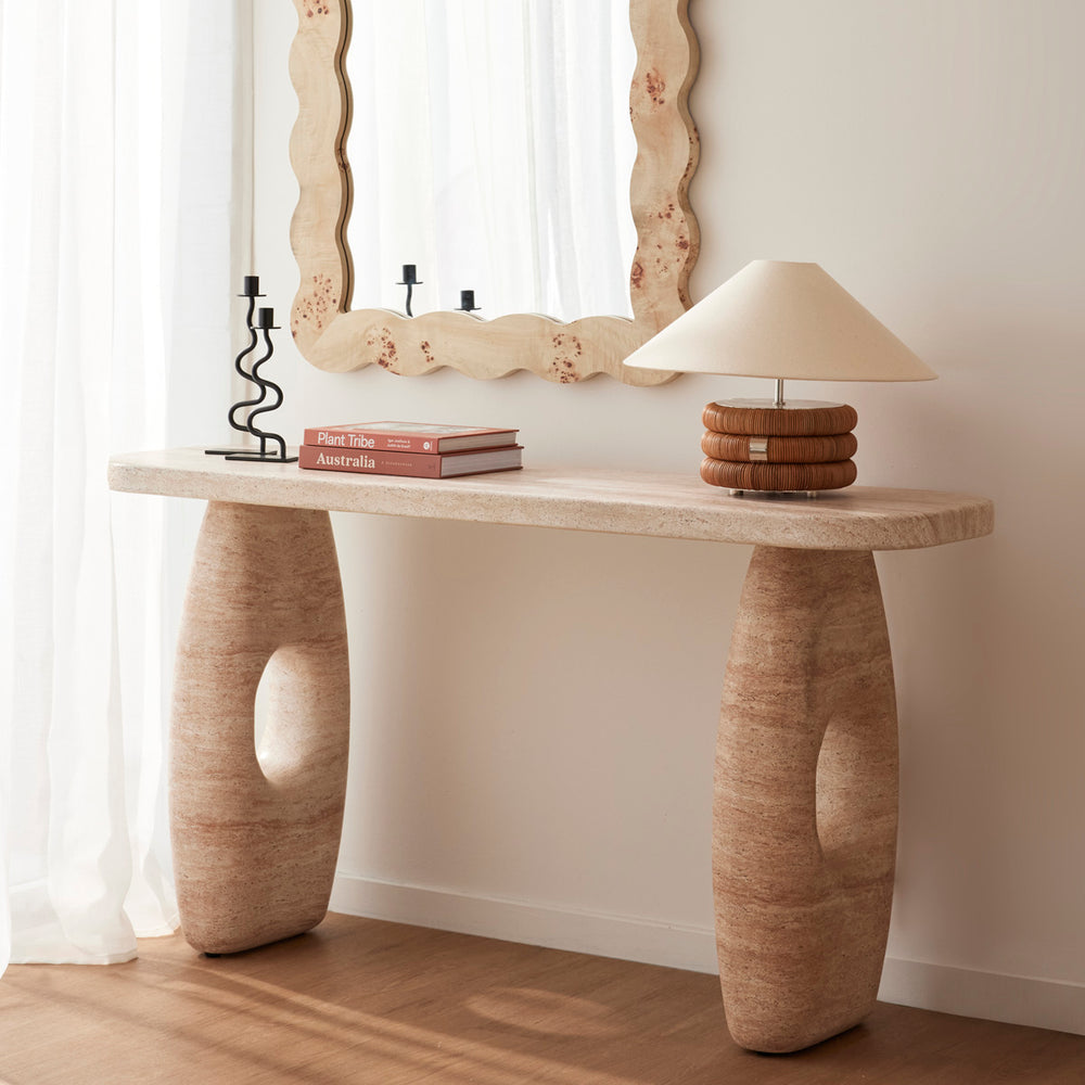 Azzurra Console (Travertine Finish)