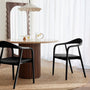 Noris Paper Cord Dining Chair - Black / Black