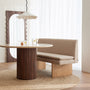 Umi Oak Dining Sofa - Maya Cream Boucle / Oak