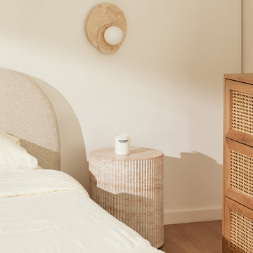 Roma Side Table (Travertine Finish)