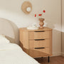 Rio 3 Drawers Bedside Table - Oak
