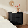 Rio 3 Drawers Bedside Table - Black Oak