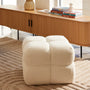 Stella Fur Ottoman - Cream