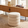 Mecca Round Storage Ottoman - Sand Boucle