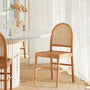 Capri Rattan Arch Dining Chair - Natural