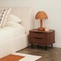 Rio Bedside Table (2 Drawer) - Walnut