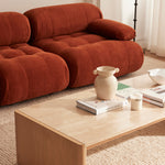 Bowie Textured Velvet 3 Seat Sofa (Terracotta)