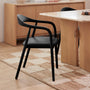 Noris Leather Dining Chair - Black / Black