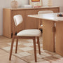 Alaska Fabric Dining Chair - Cream Weave / Oak