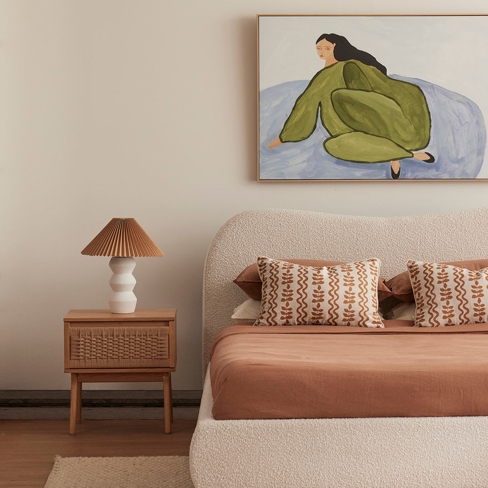 Morning Meditation Blue Framed Print