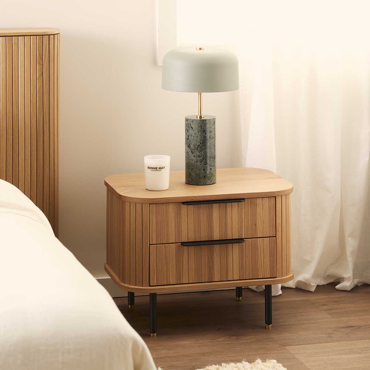 Rio Bedside Table (2 Drawer) – Life Interiors