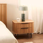 Rio Bedside Table (2 Drawer) - Oak