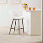 Belmont Boucle Bar Stool - White / Black