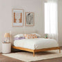 Austen Double Bed - Cream / Oak