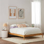Austen Queen Bed - Cream / Oak