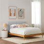 Austen Queen Bed - Light Grey / Oak