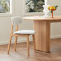Alaska Fabric Dining Chair - Light Grey / Oak