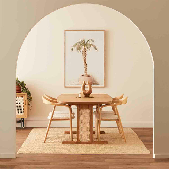 Flair Rattan Extendable Dining Table (Oak)