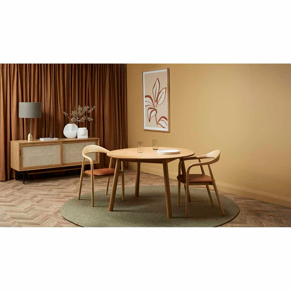 Life Interiors - Shop Finland Round Dining Table (Oak) & Furniture ...