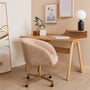 Avalon Fur Office Chair - Nude / Brushed Gold