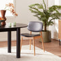 Lando Leather Dining Chair - Black / Oak