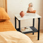 Oia Marble Bedside Table - Black