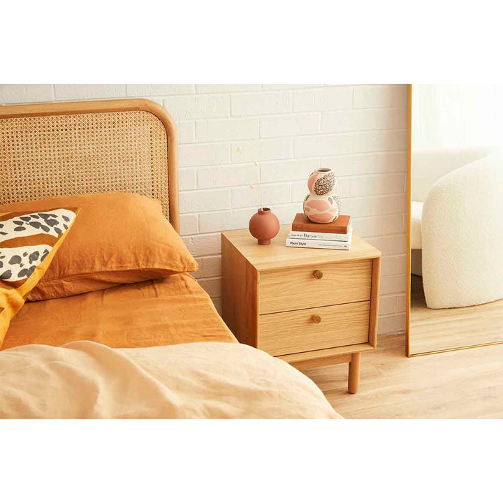 Koto Bedside Table with 2 Drawers